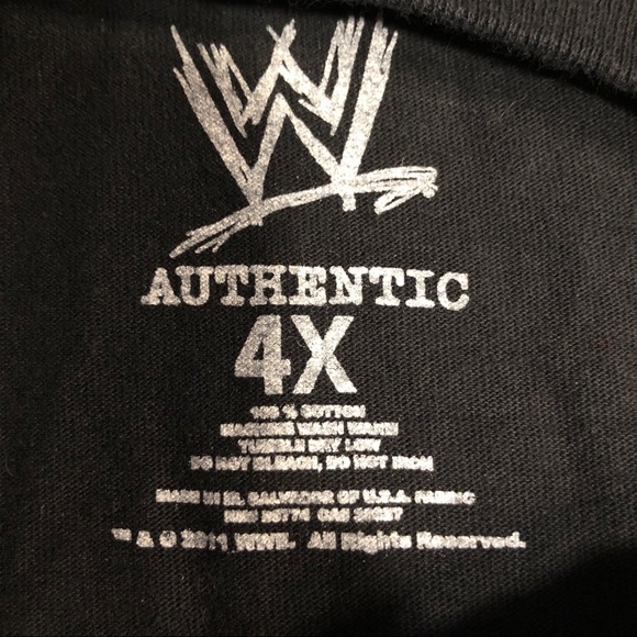 WWE HHH Men’s Black 4X tee in great condition - Picture 2 of 3